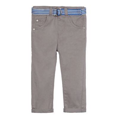 bluezoo Boy's grey belted chinos